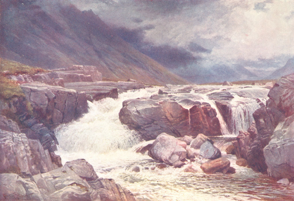 SCOTLAND. River Coe, Glencoe, Argyll 1904 old antique vintage print picture